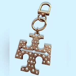 Tory Burch Gold Pearl Key‎ Holder